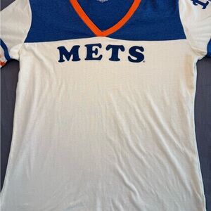New Era Womens New York Mets Baseball Sports Tee. Sz S. A86